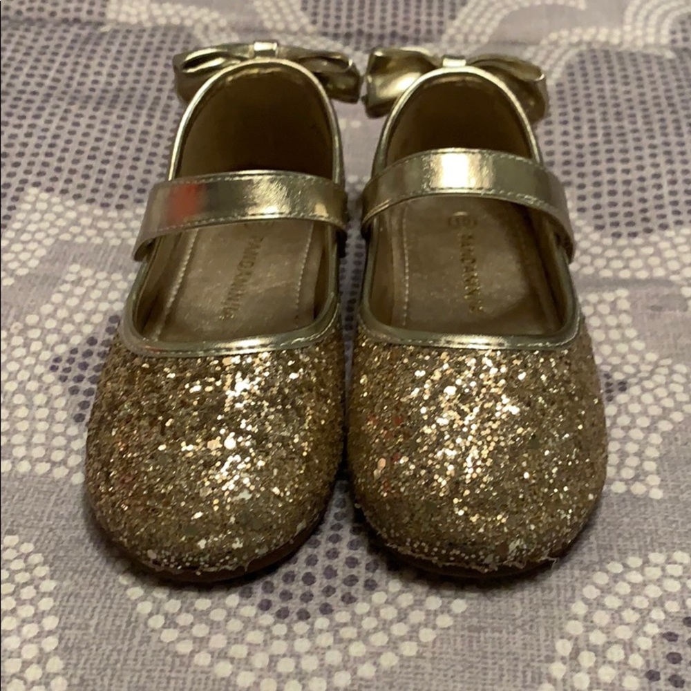 Toddler Shoes Gold Sparkle Size 10